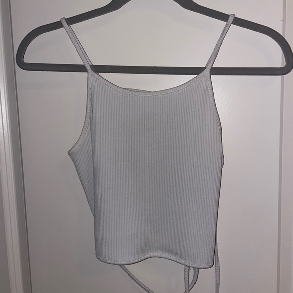 Gray Ribbed Women's Tank Top - Picture 1 of 2
